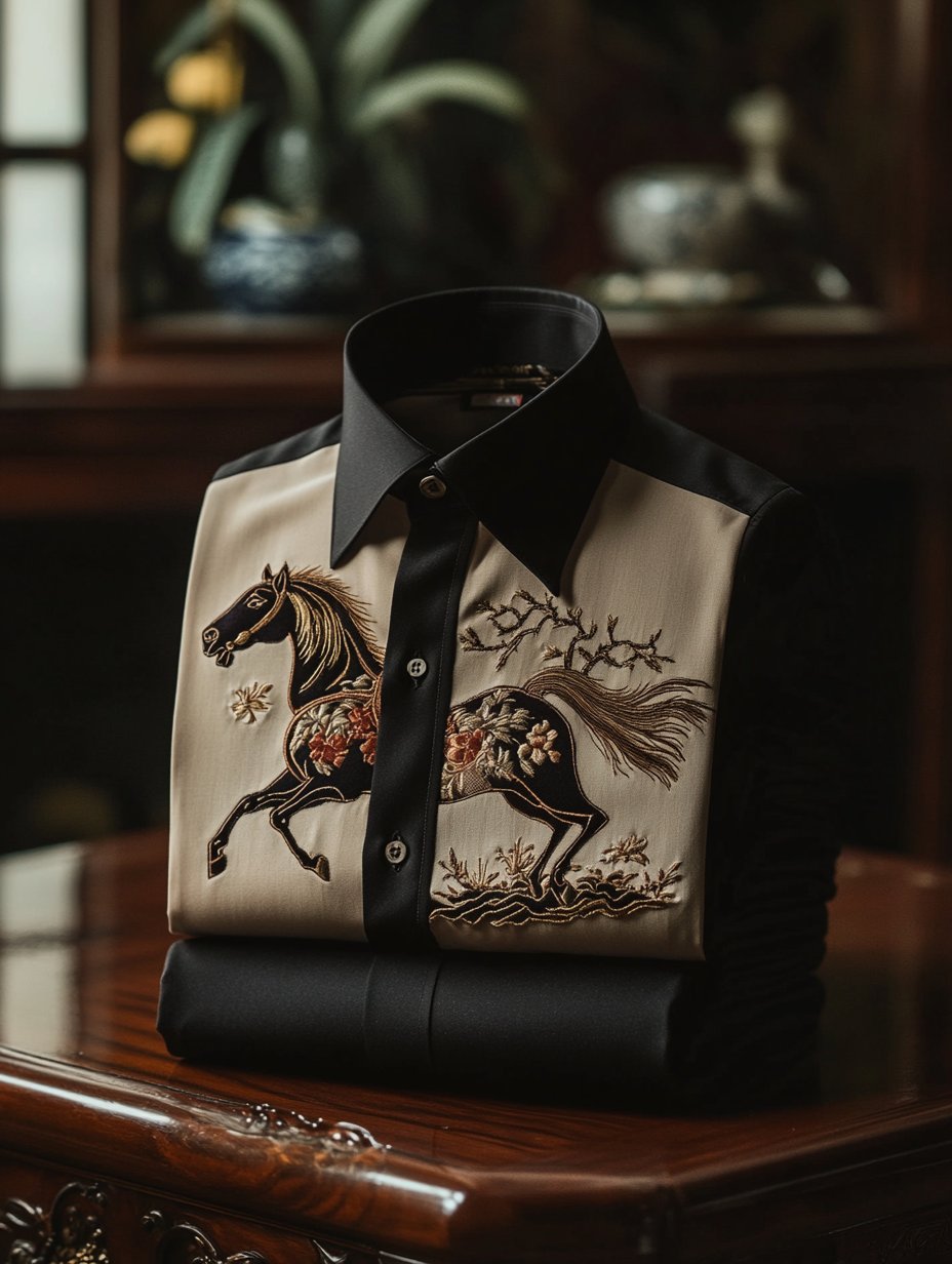 Camisa de lujo ejecutivo de manga larga para hombre