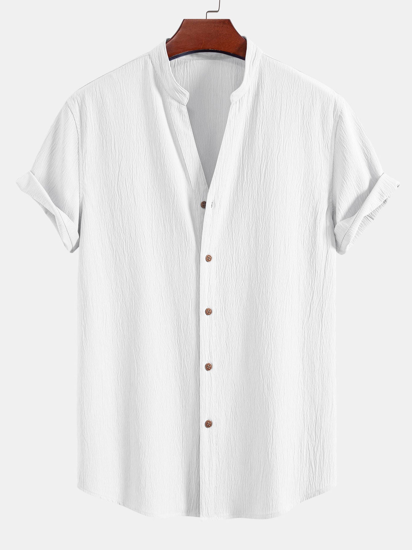 Camisa Crinkled Textured V Neck