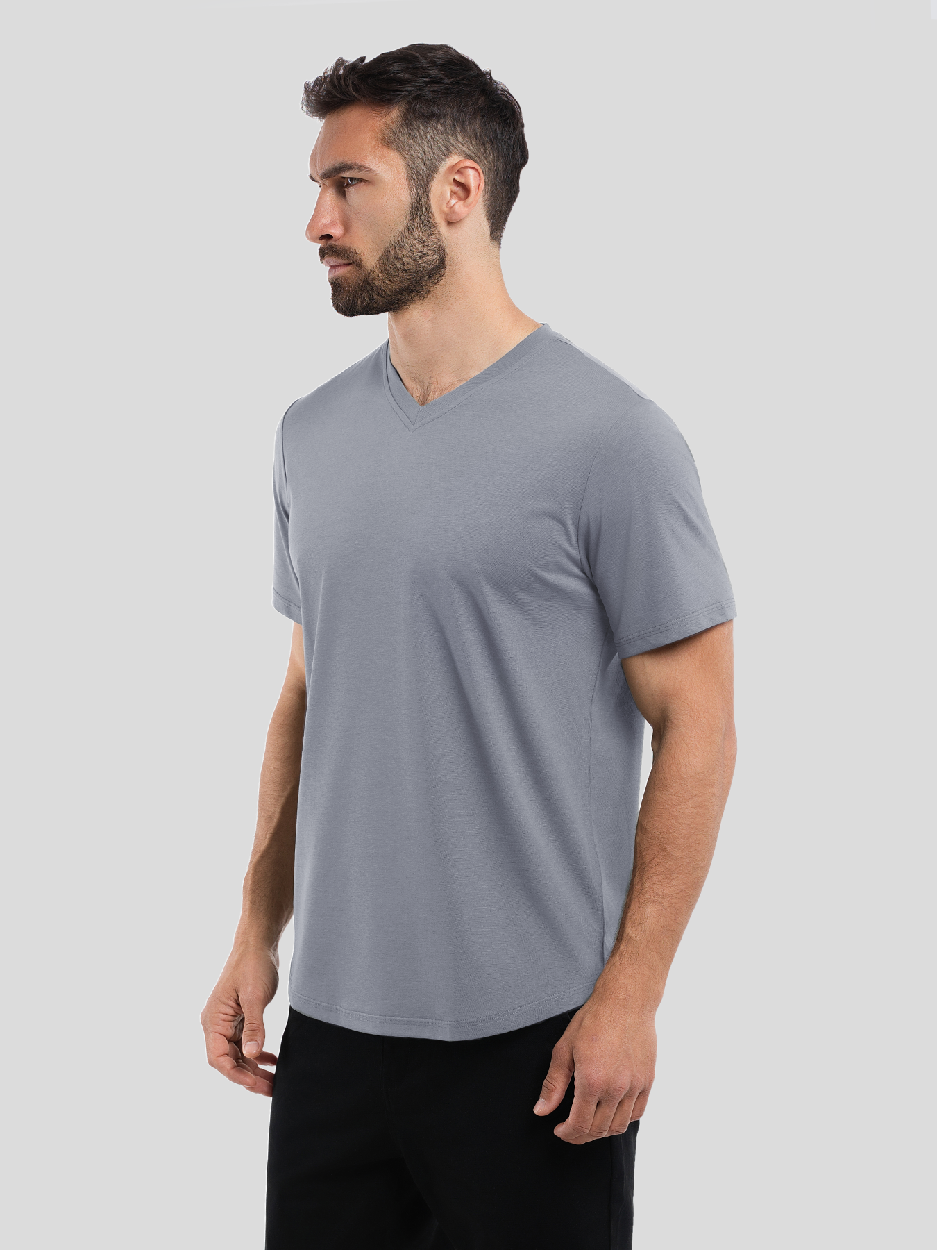 StayCool 2.0 V-neck Curve-Hem Tee: clásico Fit