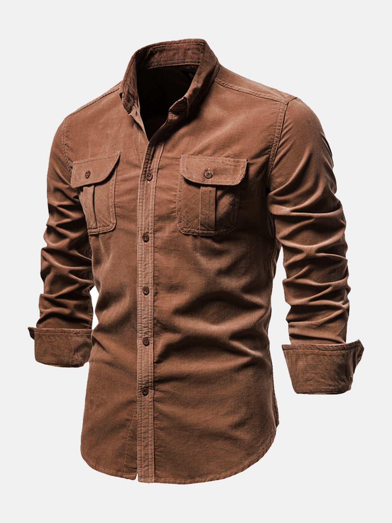 Camisa Regular Fit de algodón Corduroy With Pockets