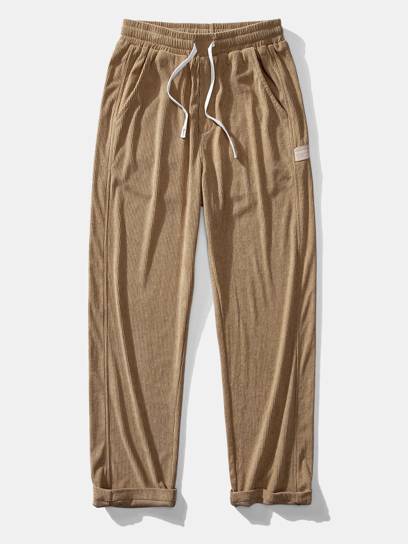 Sudadera Relax Fit Contrast Corduroy Polo Collar & Straight Leg Corduroy pantalón