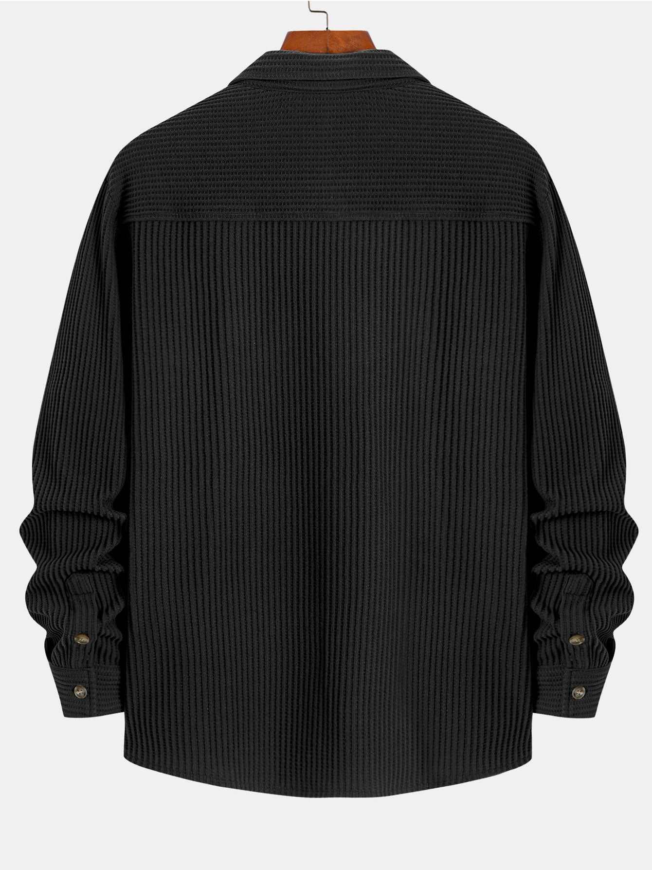 Camisa de manga larga Waffle Button Up