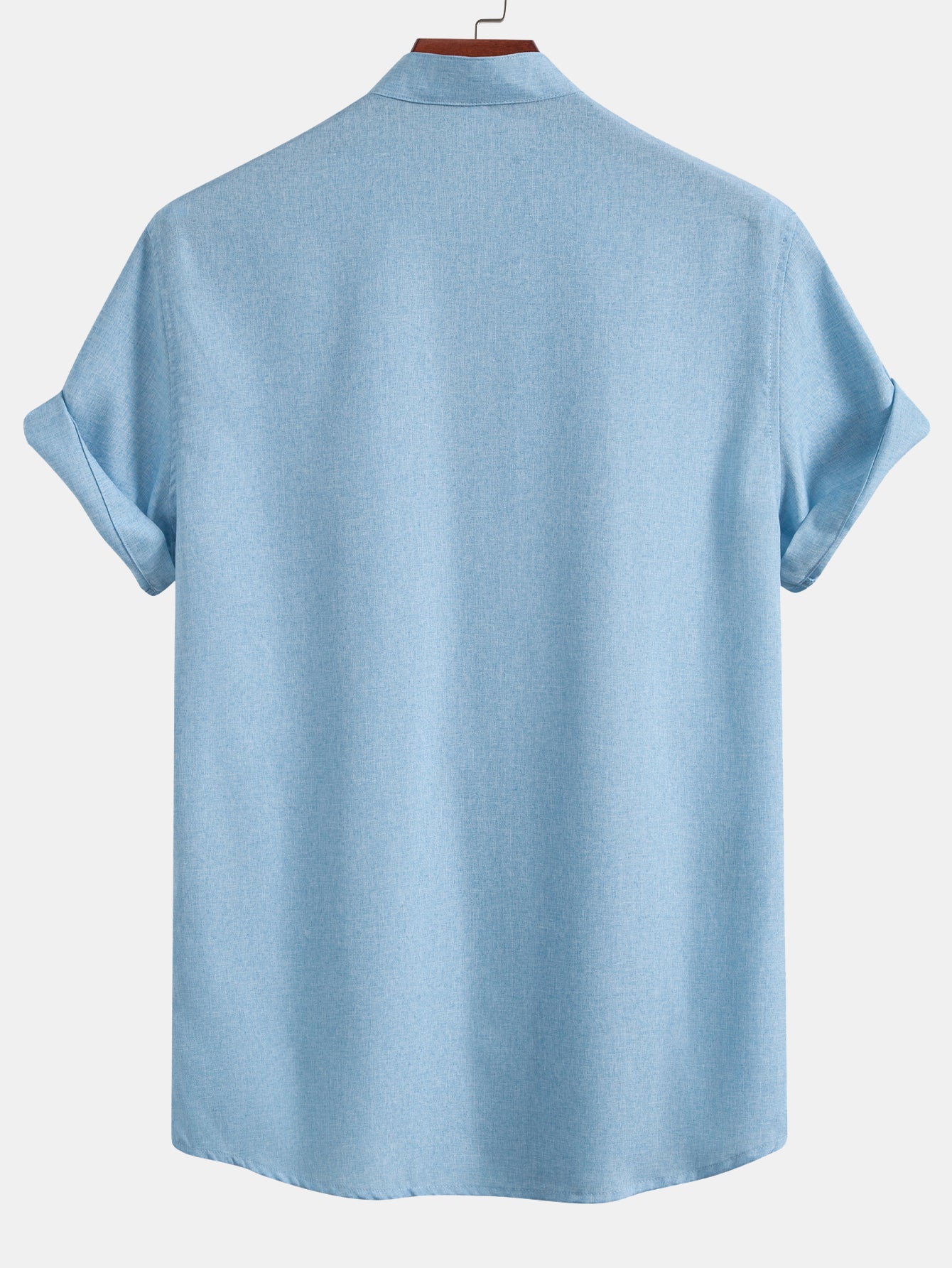 Camisa Contrast Pocket Stand Collar