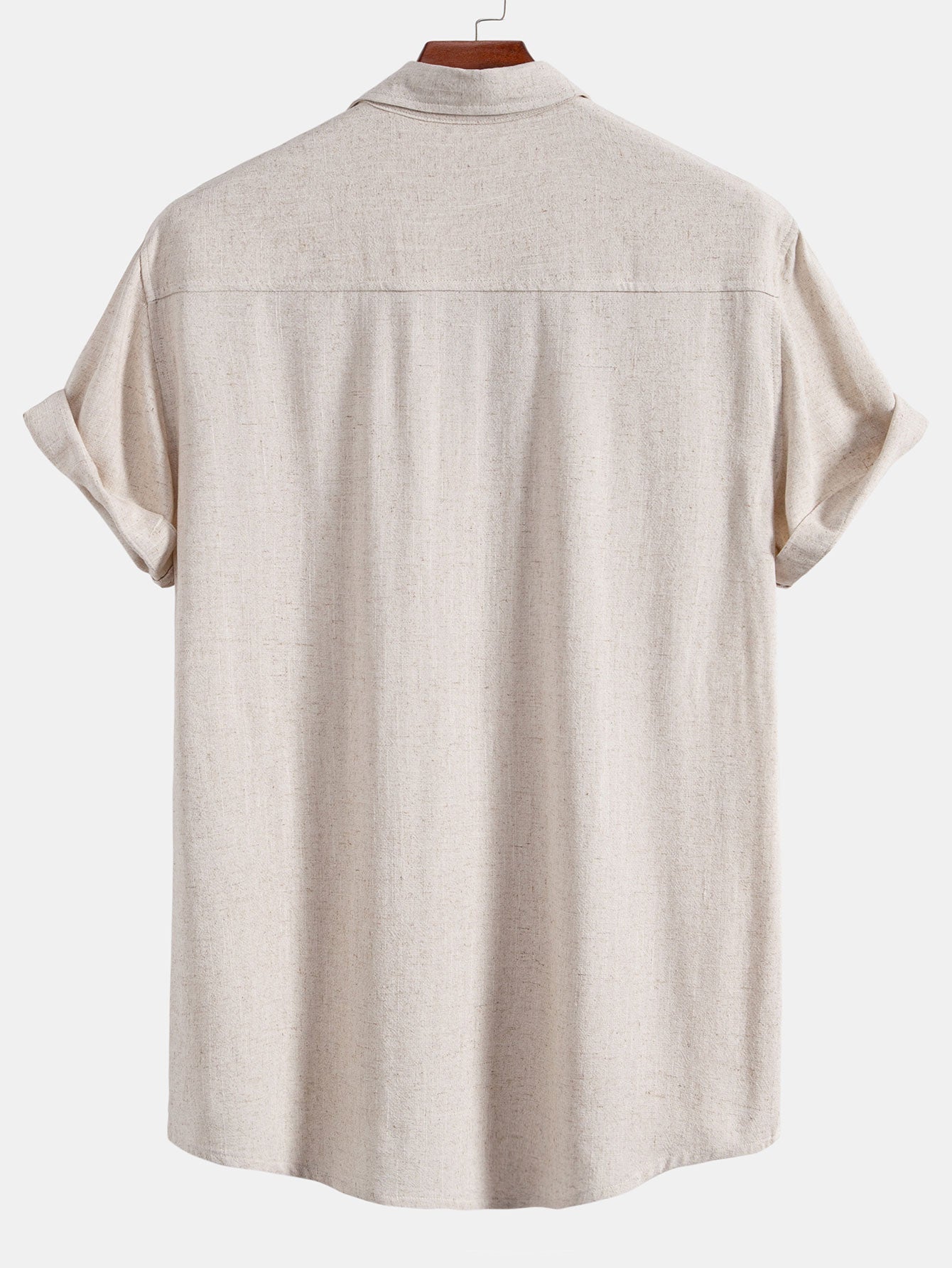 Camisa de lino Rayon Blend Pocket Utility