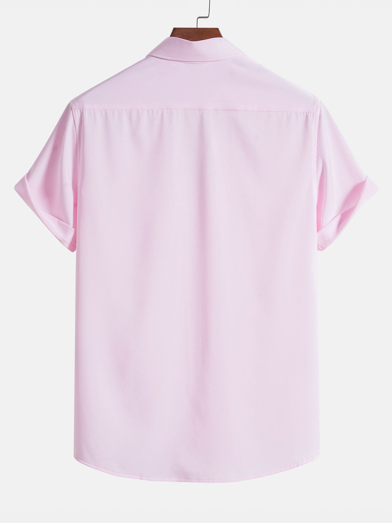 De color sólido Lapel Basic camisas