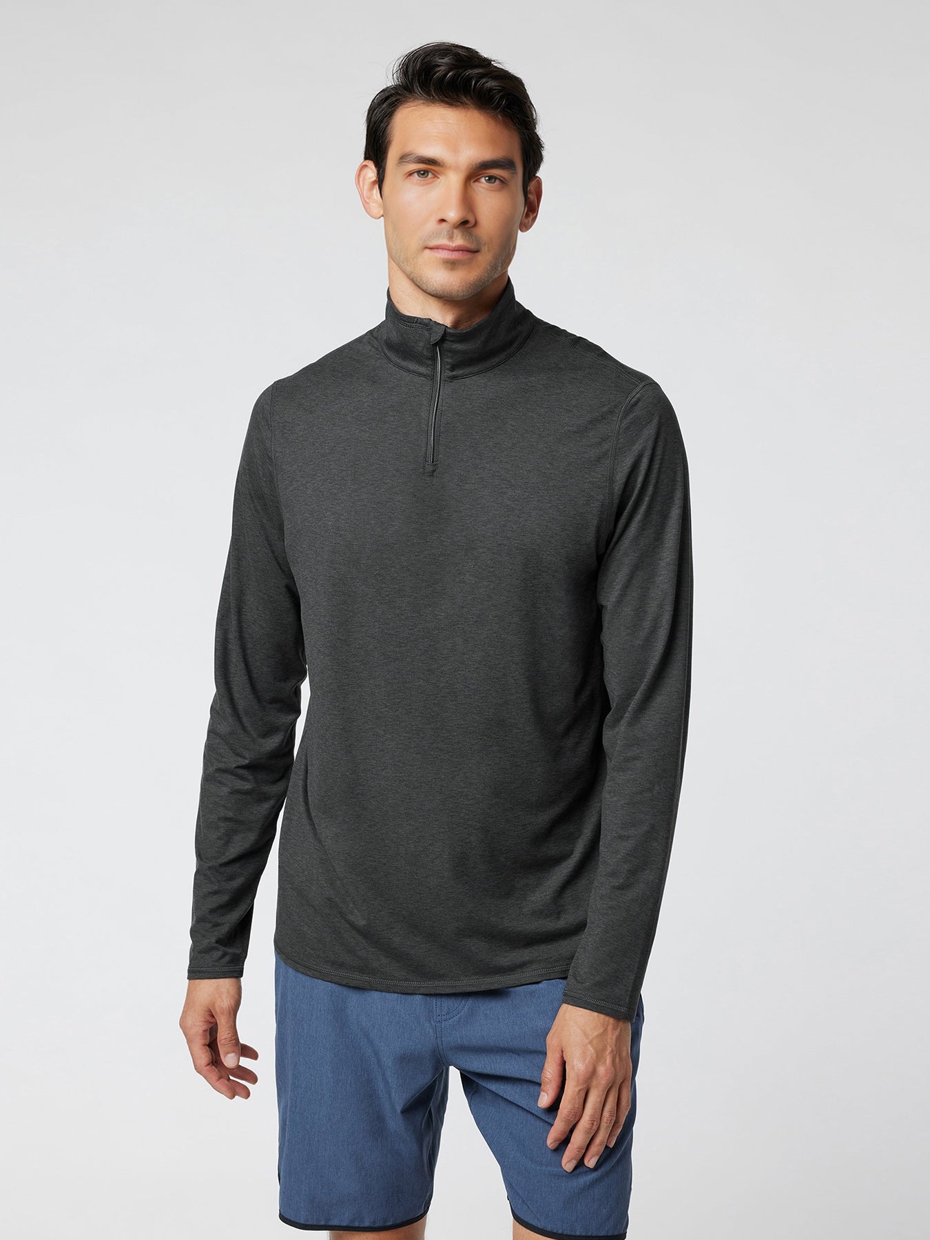 Velou Half Zip de manga larga Tee