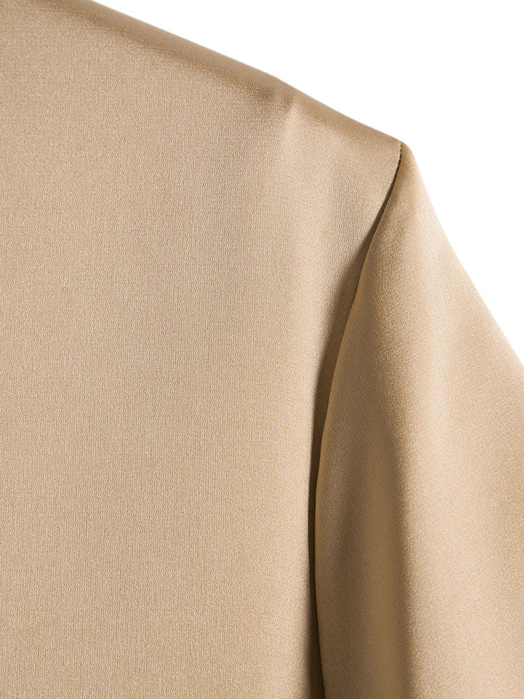 Camisa Satin Revere Collar
