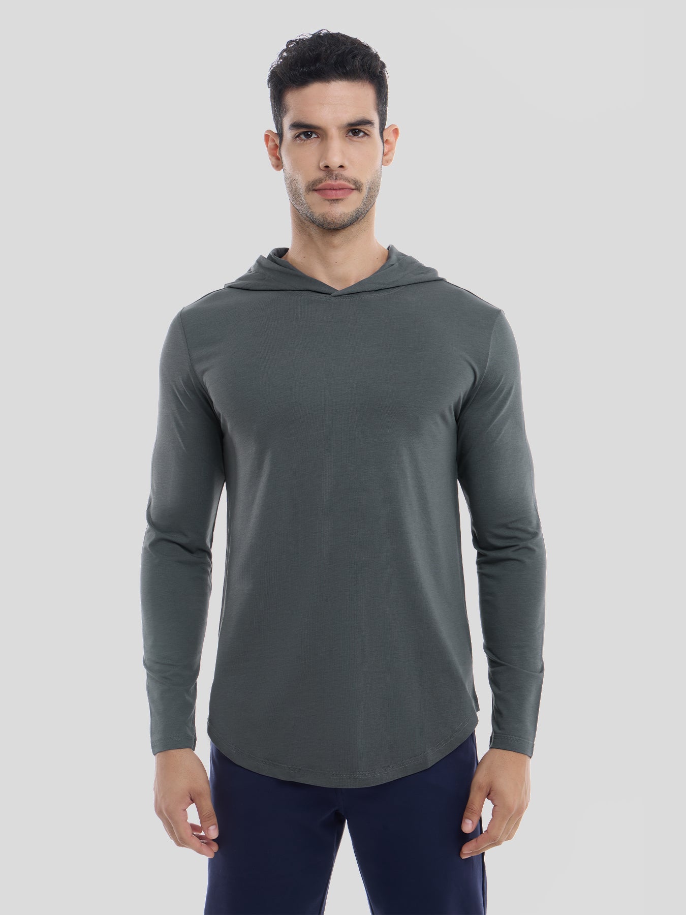 StaySmooth de manga larga Hooded Drop-Cut Tee