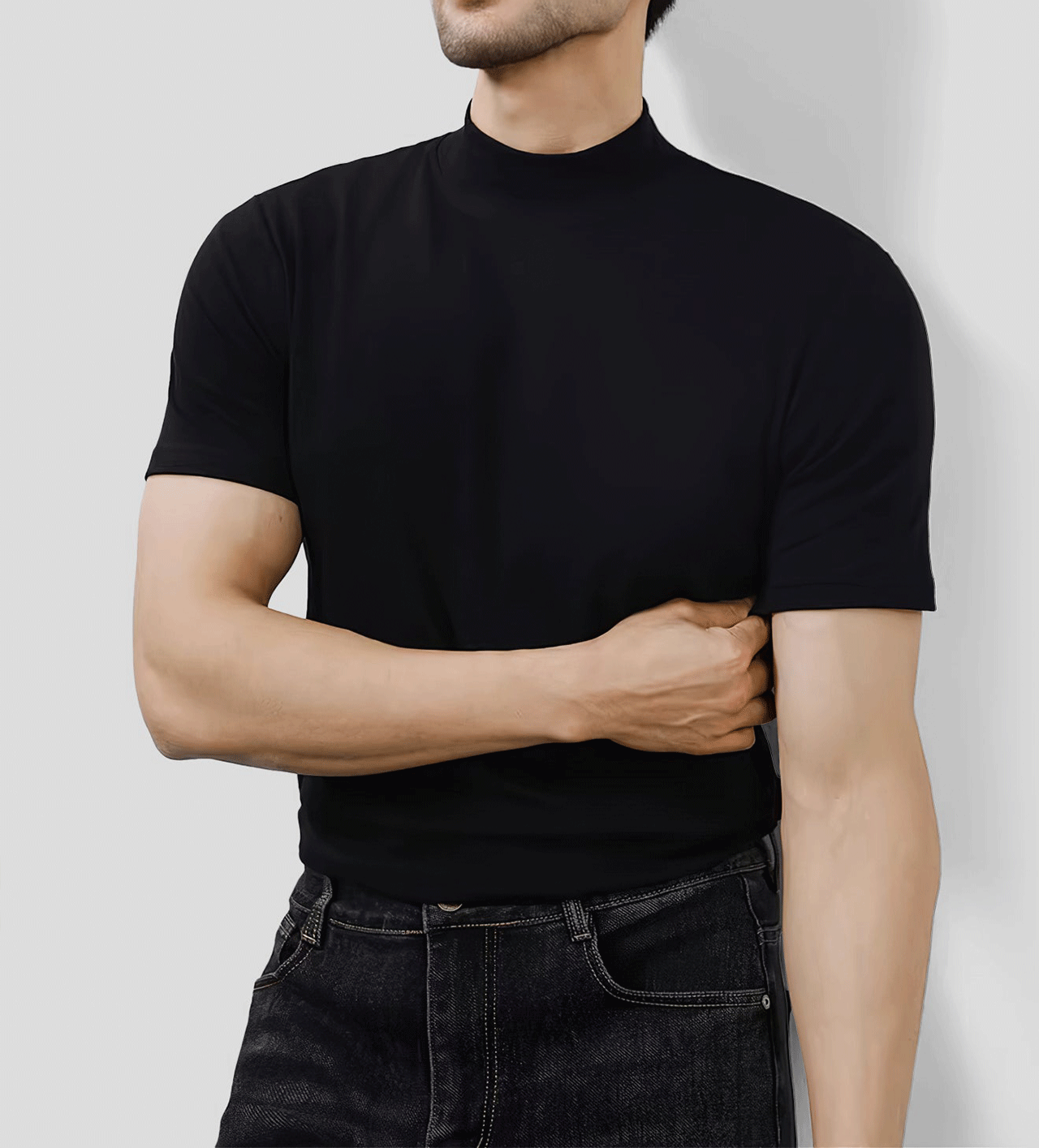 StayCool 2.0 Mock Neck de manga corta Tee