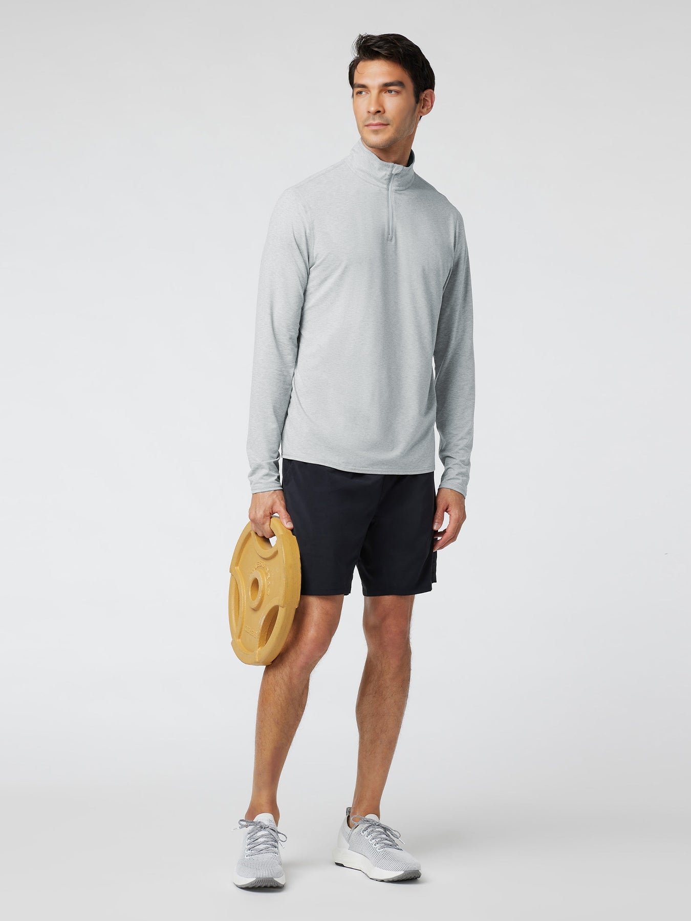 Velou Half Zip de manga larga Tee