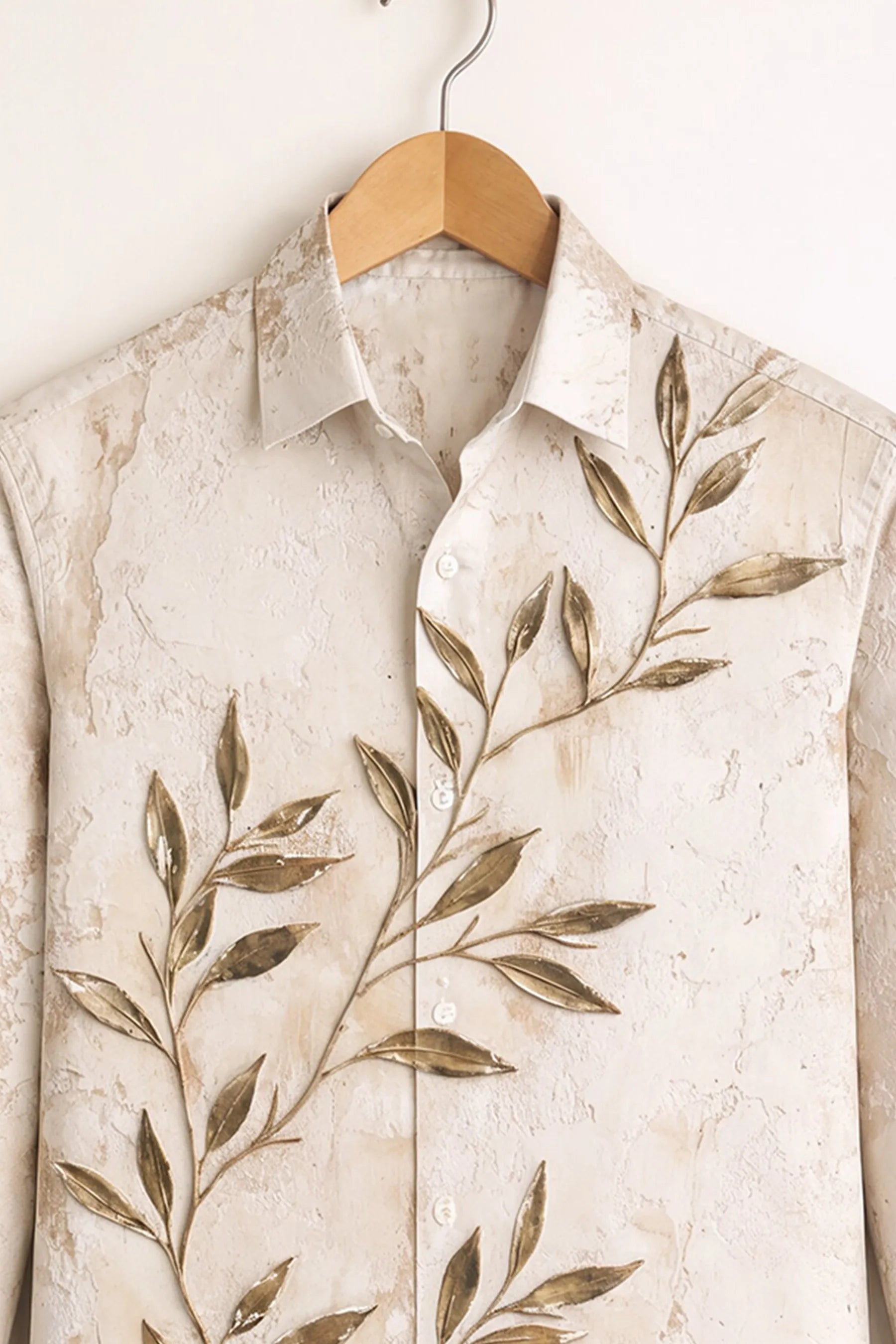 Suave floral Princamiseta – Ivory Beige