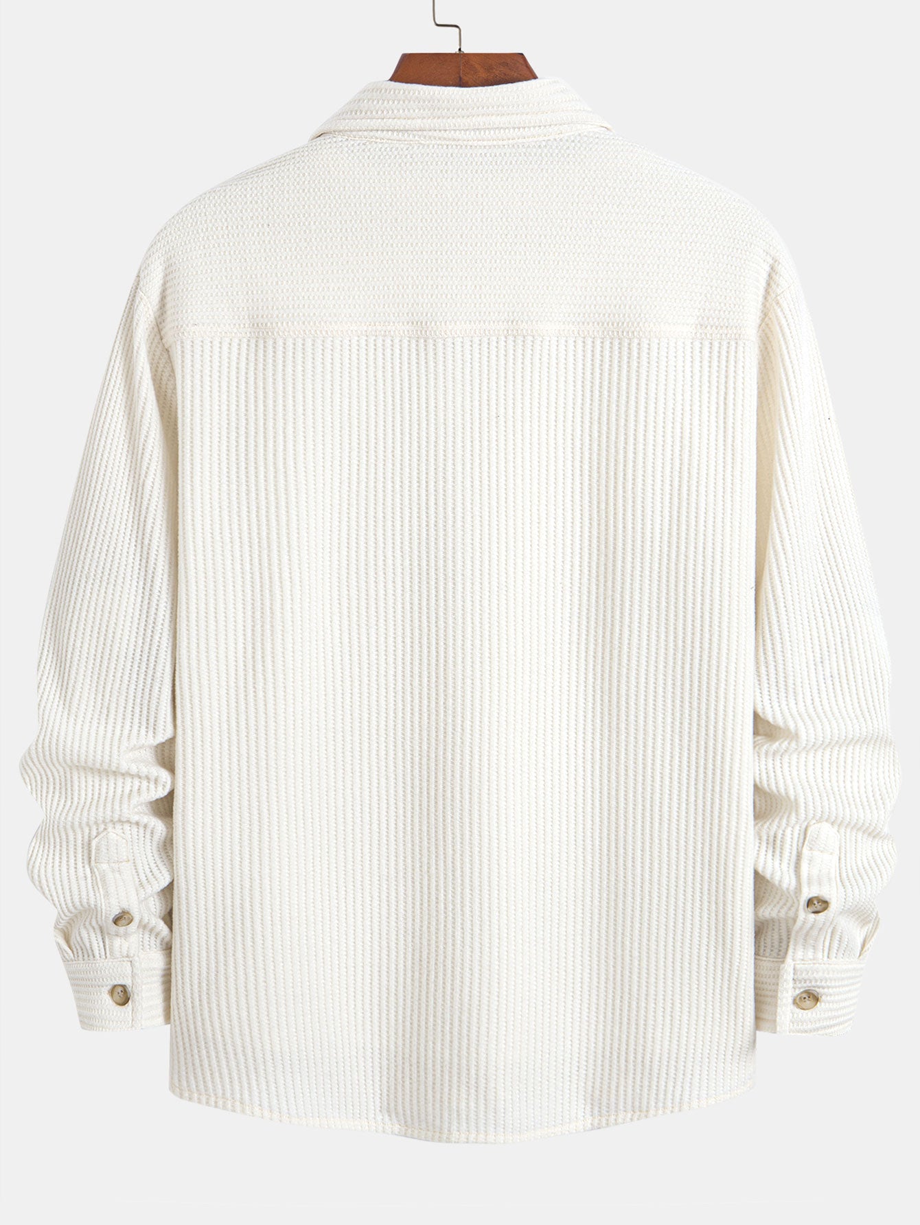 Camisa de manga larga Waffle Button Up
