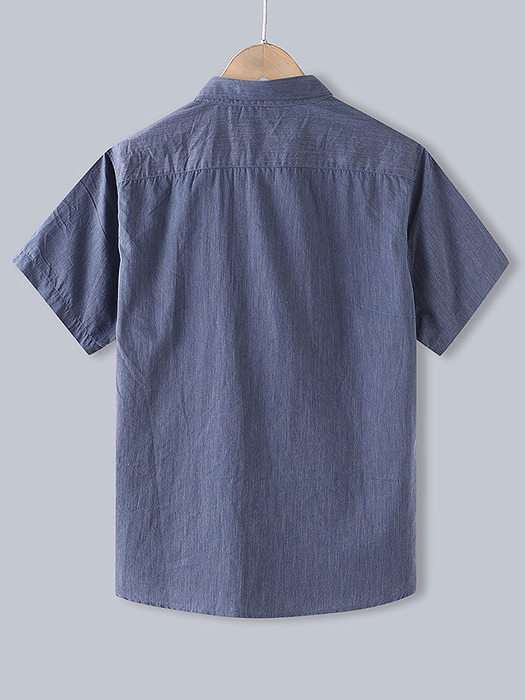 Camisa Men de algodón Button Up