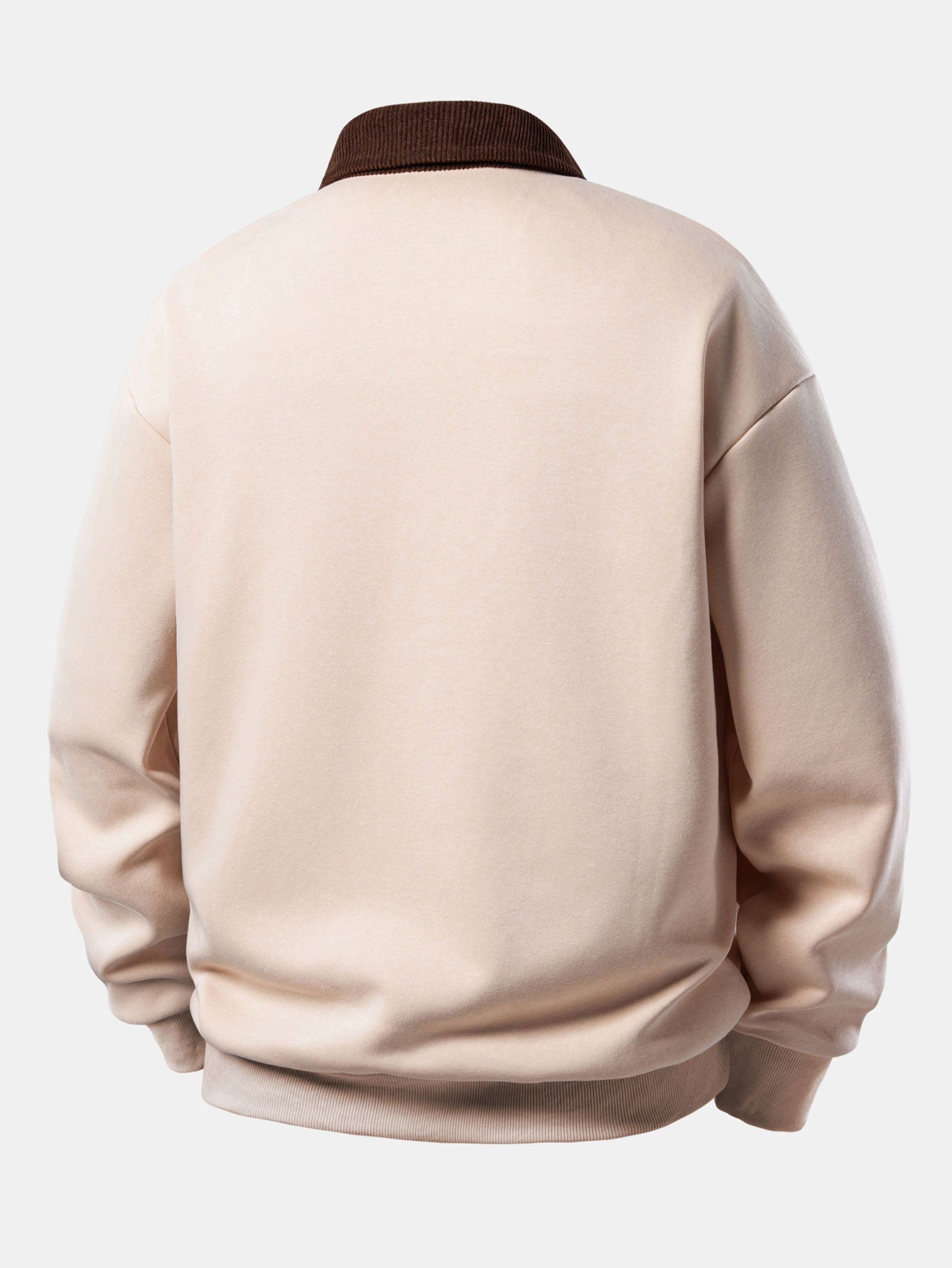 Sudadera Relax Fit Contrast Corduroy Polo Collar & Straight Leg Corduroy pantalón