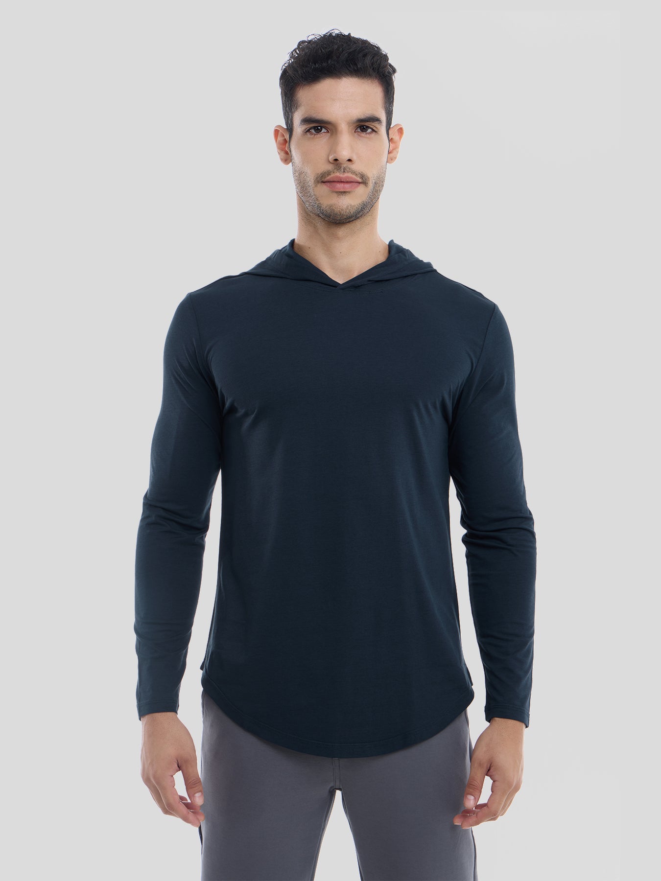 StaySmooth de manga larga Hooded Drop-Cut Tee