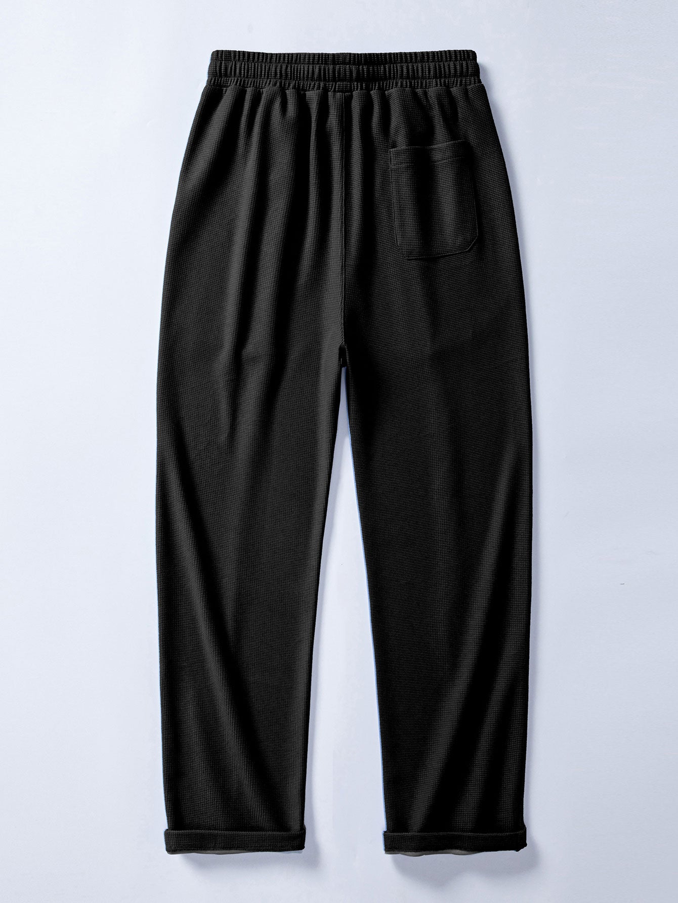 Sudadera 2 In 1 Waffle Notched Collar & Waffle Pleated Pintuck Straight Leg pantalón