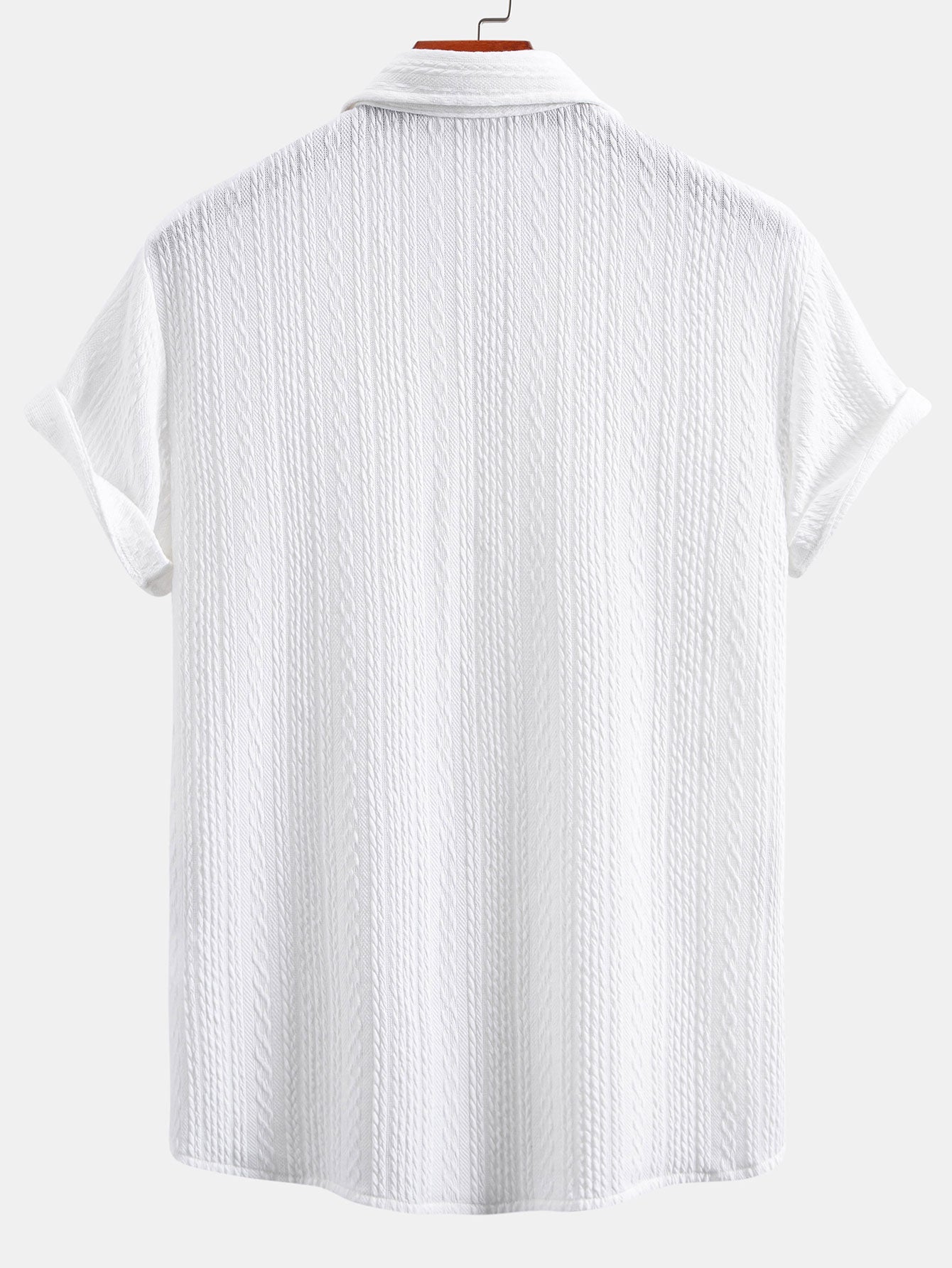 Camisa Muscle Fit Jacquard Textured