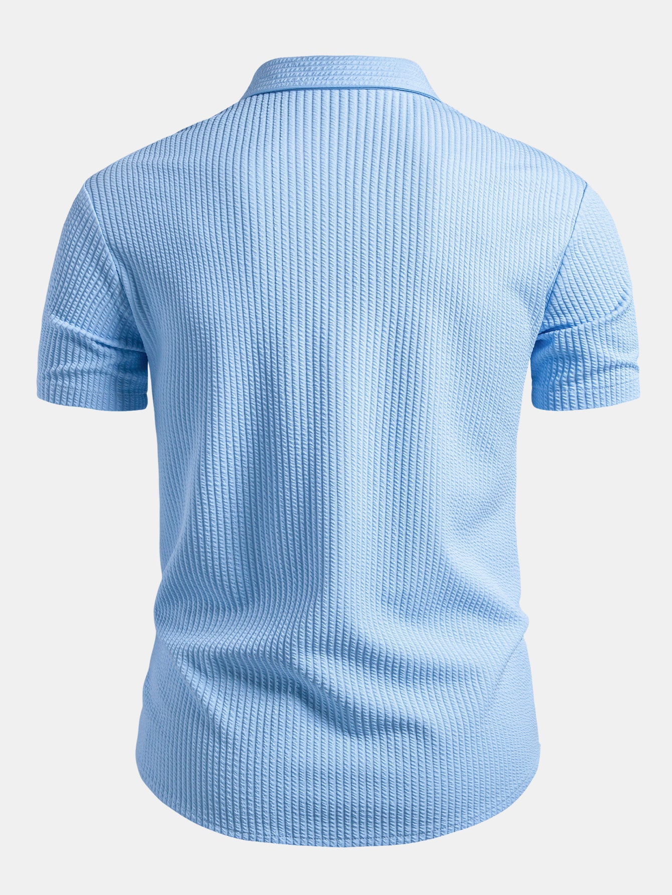 Camisa Muscle Fit Ribbed Button Up