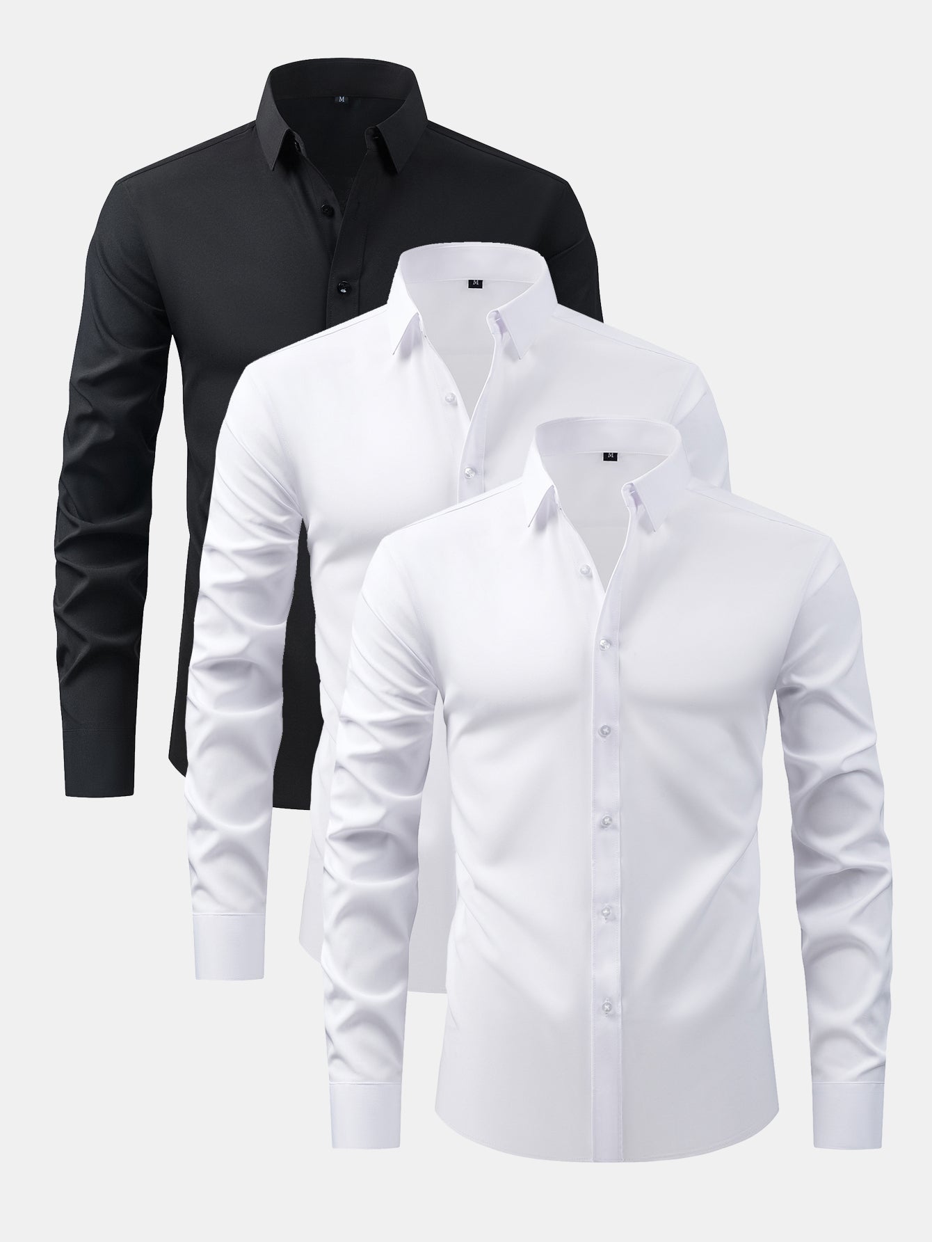 de manga larga Button Up camisa de vestir