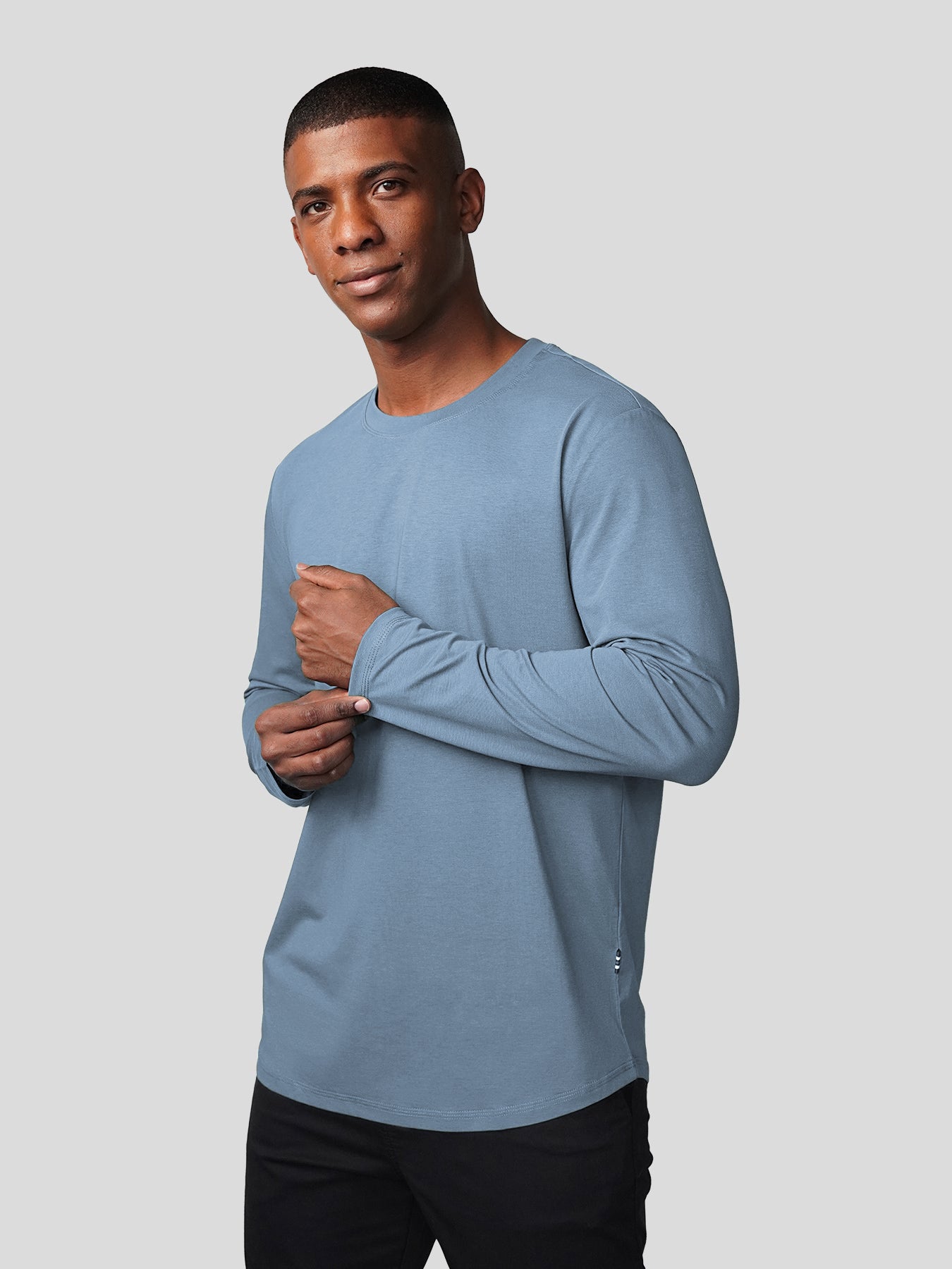 StaySmooth de manga larga Curve Hem Tee:clásico Fit