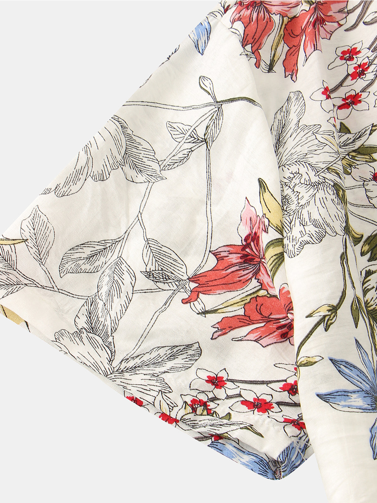 Camisa Summer floral vintage Hawaiian de manga corta para hombre