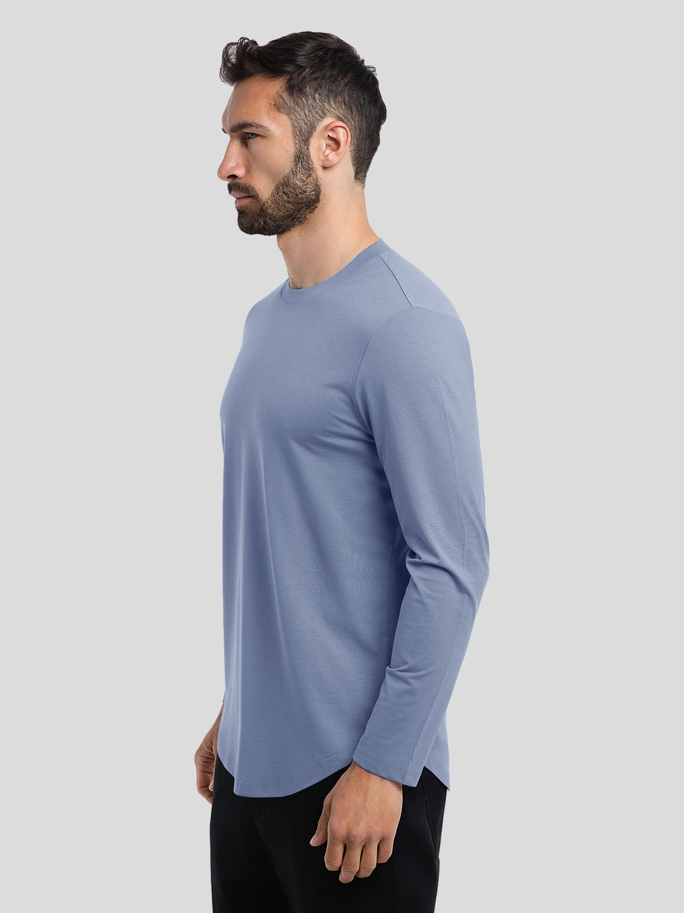 StaySmooth de manga larga Elongated Tee:de corte entallado