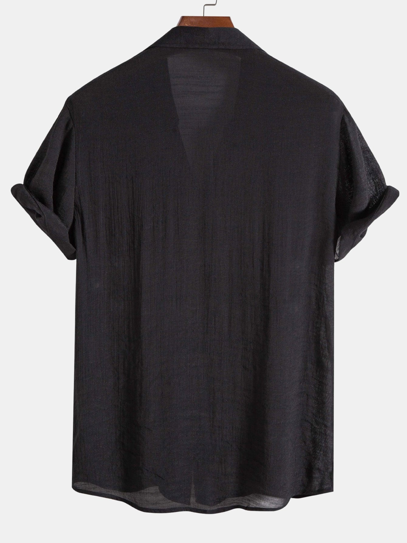 Camisa Light Crinkled Fabric Button Up