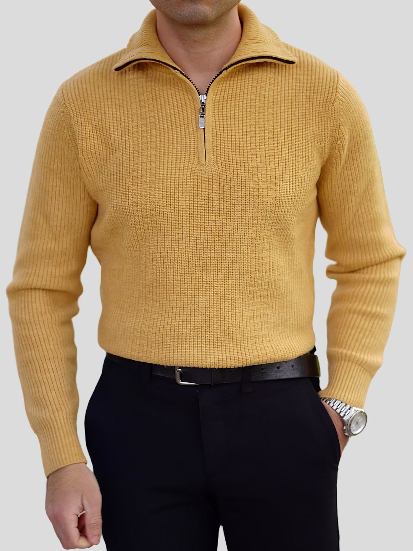 Gentletejido Half-Zip High cuello Sweater