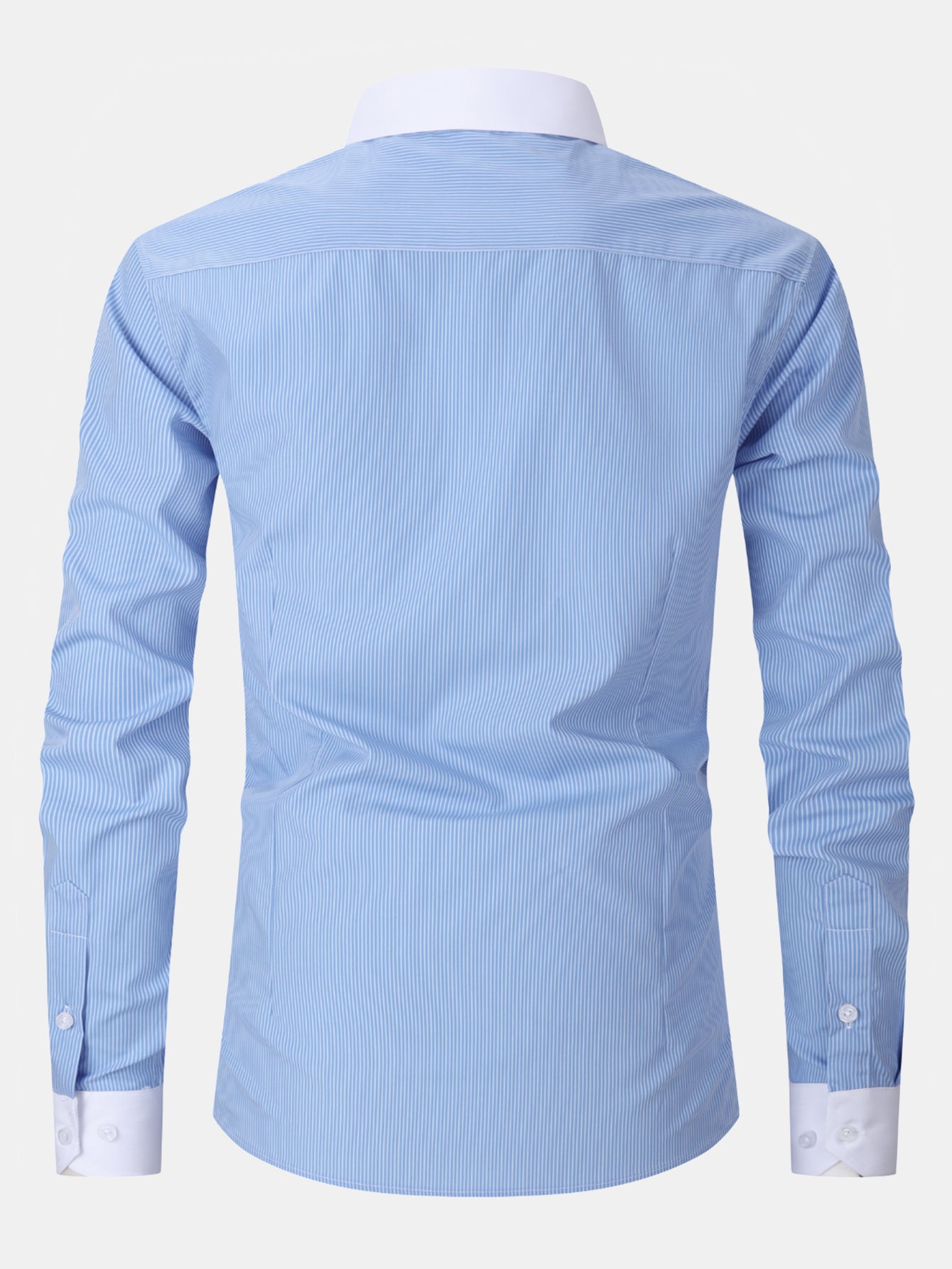 Camisa de vestir rayas Contrast Collar