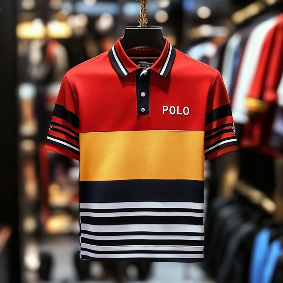 Camisa polo de lujo ejecutivo casual Vacation de manga corta
