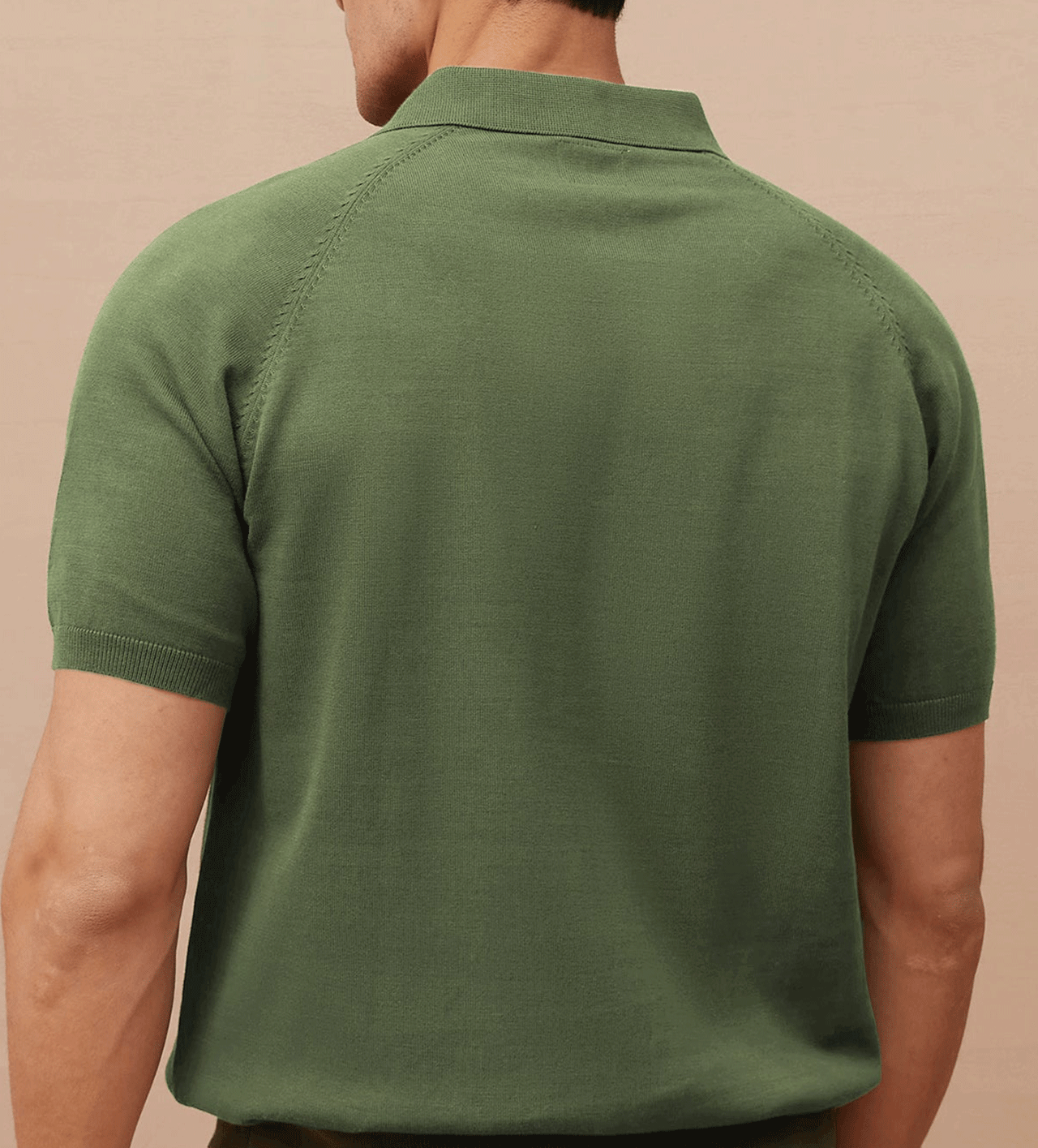Gentletejido de manga corta tejidoted Polo