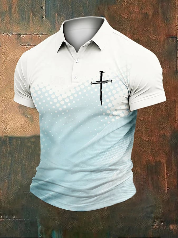 Casual Contrast Color Faith Polo para hombre