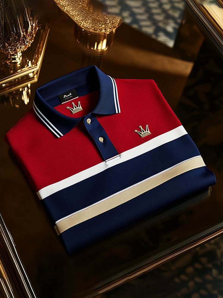 Camisa polo ejecutivo casual Button de manga corta para hombre