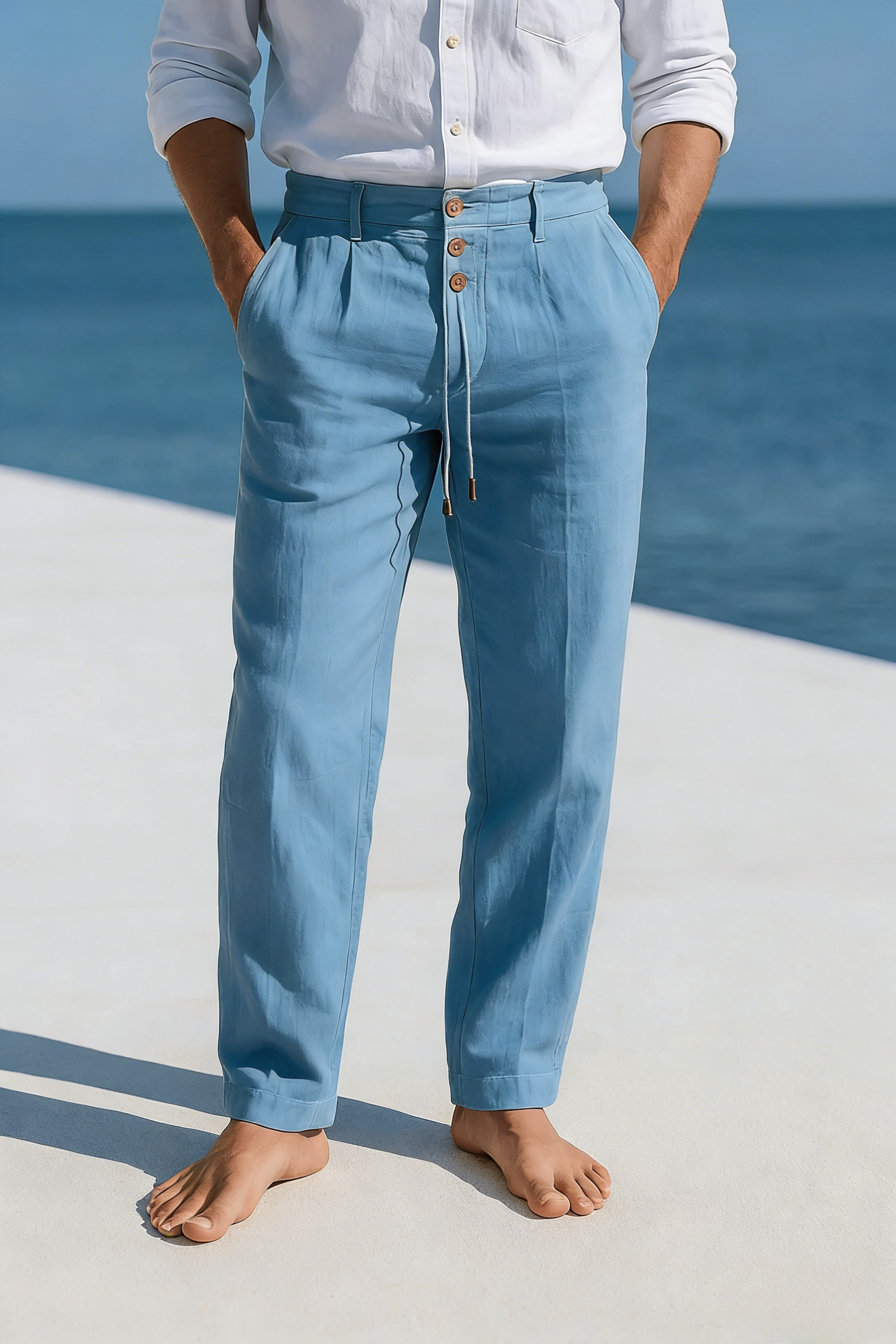 Pantalón casual de lino para hombre