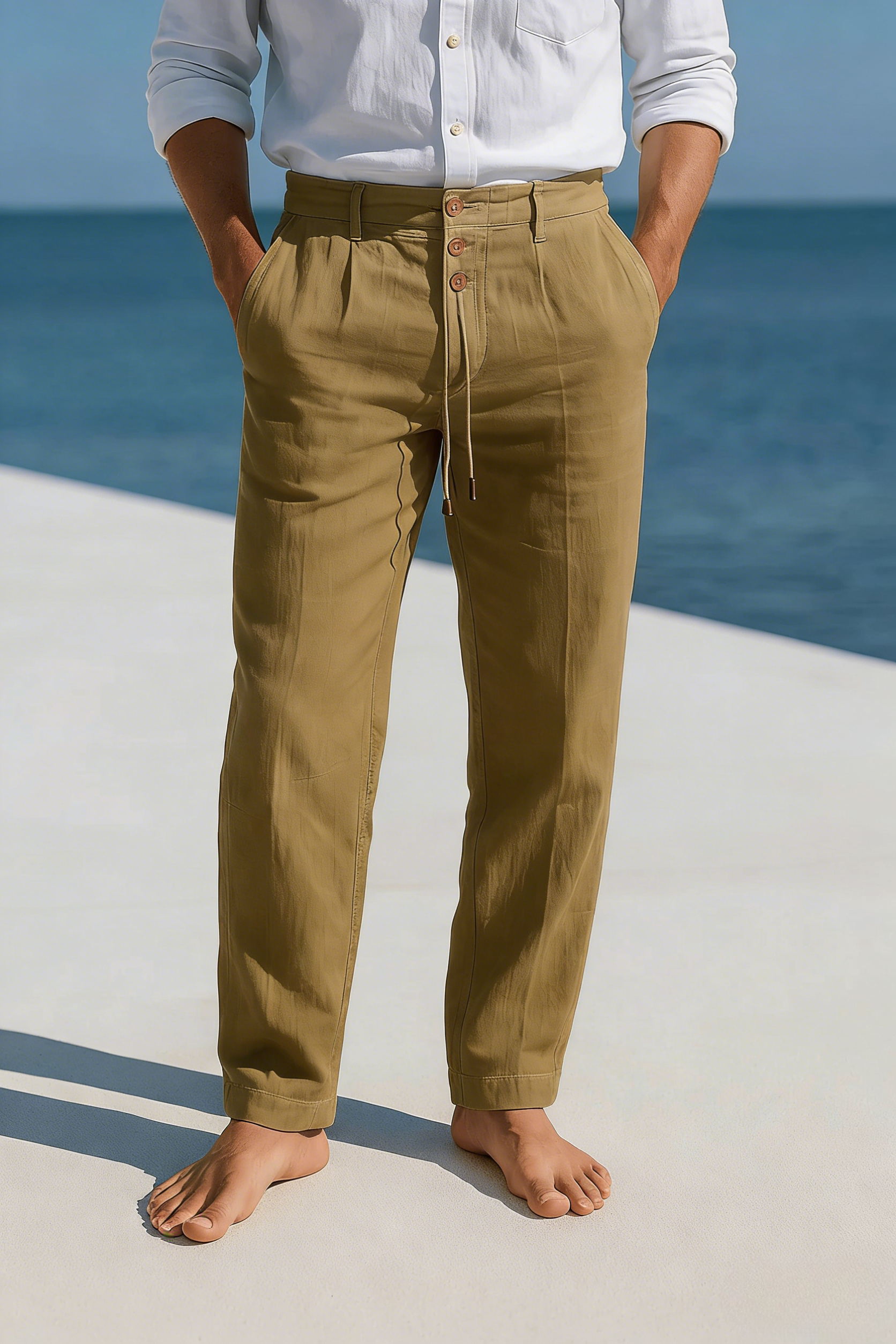 Pantalón casual de lino para hombre