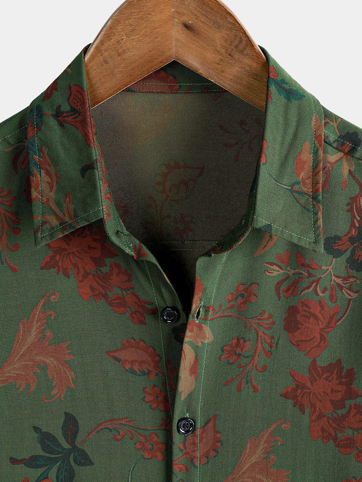Camisa vintage Style Summer casual estampado de manga corta para hombre