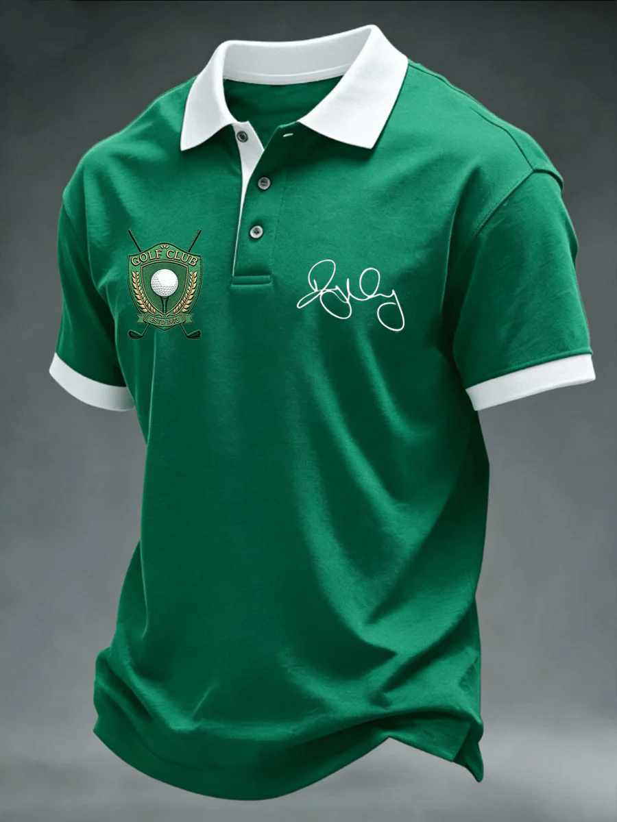 Golf Champion estampado casual Polo para hombre