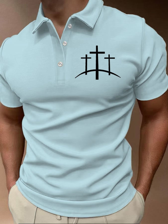 Camisa polo Faith estampado casual para hombre