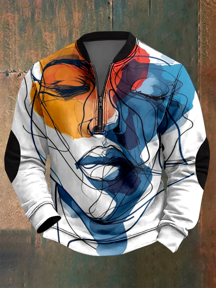 Sudadera hawaiano Abstract geométrico estampado para hombre