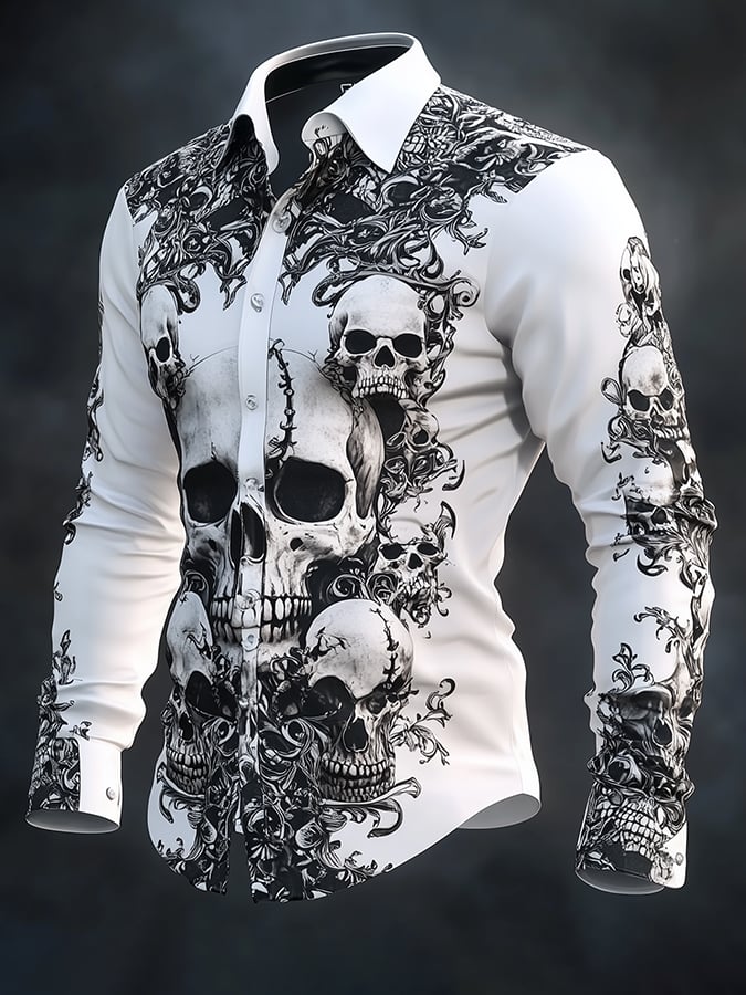 Camisa retro Gothic Dark para hombre
