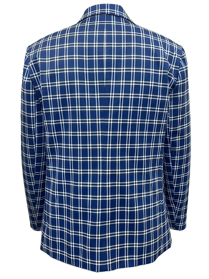 De modaable a cuadros Design Single-Breasted bolsillo Design casual Suit para hombre