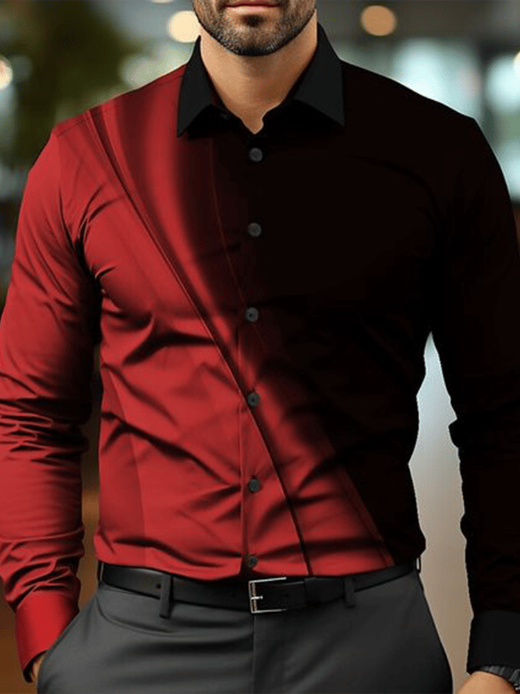 Camisa a cuadros ejecutivo de manga larga para hombre