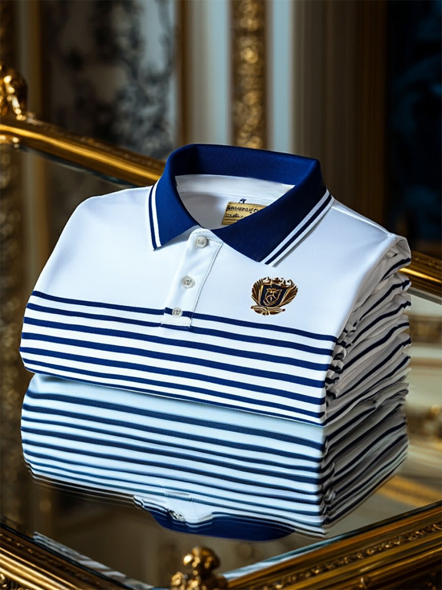Camisa polo casual ejecutivo de manga larga para hombre