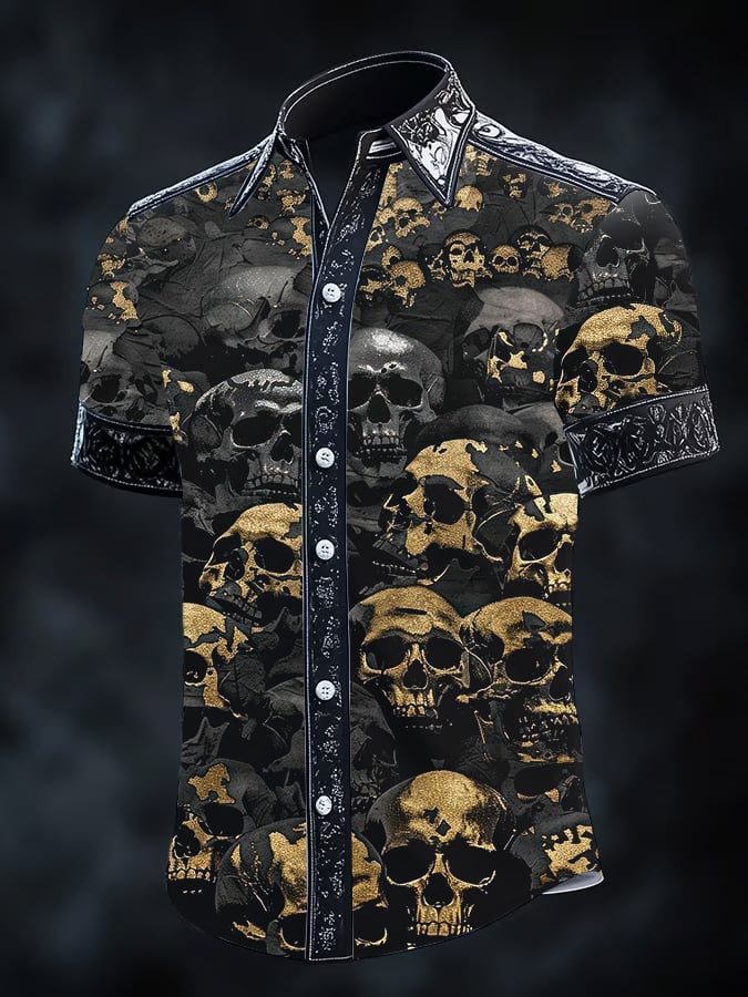 Camisa retro Gothic Dark para hombre