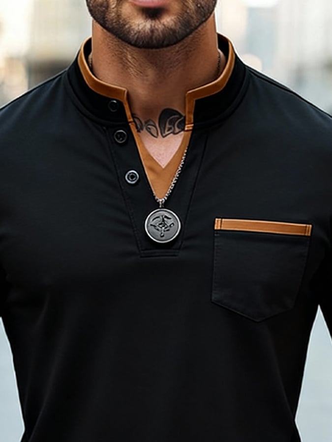 Camiseta vintage-Style Basic Patchpara trabajo para hombre