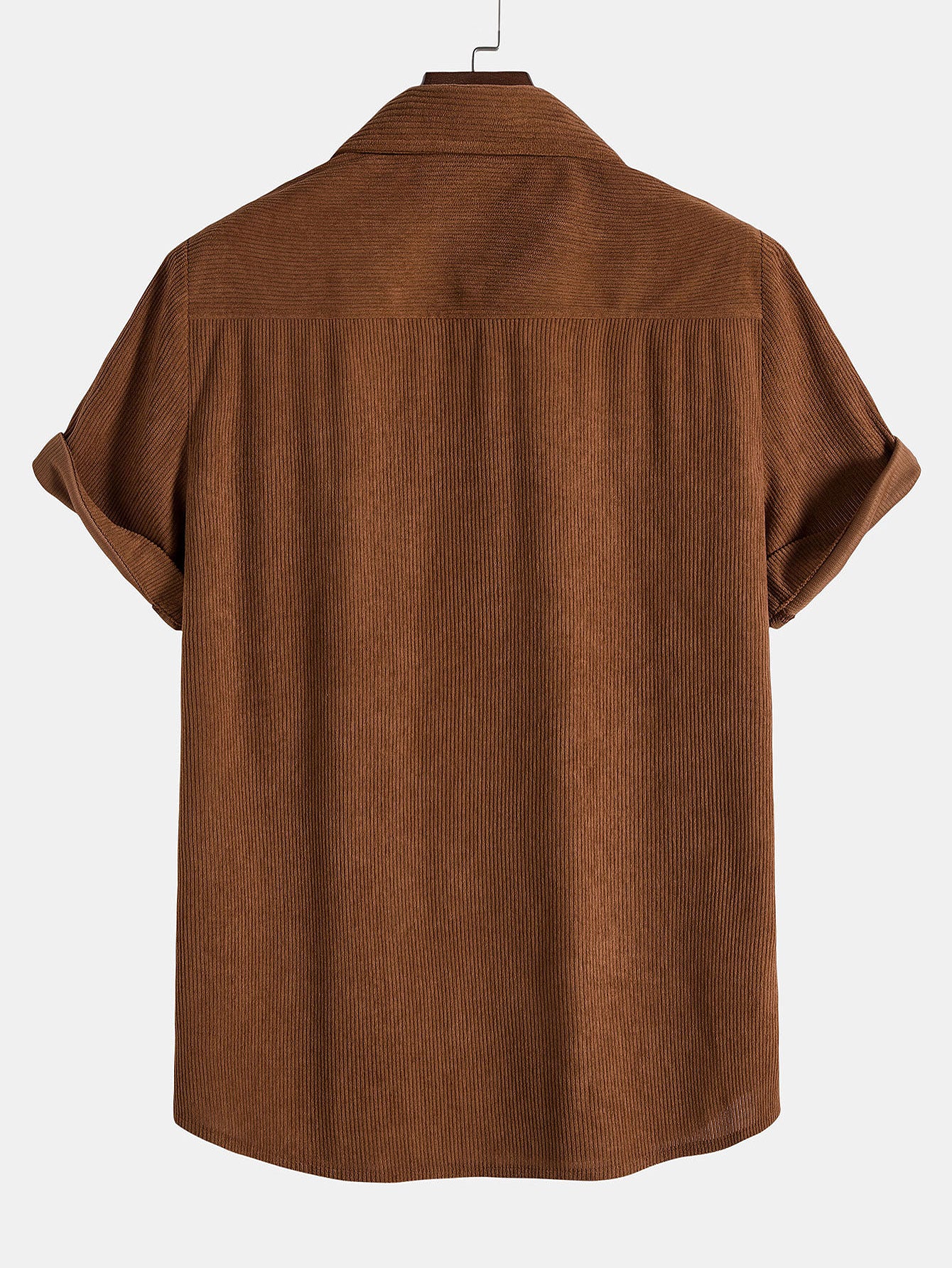 Camisa de manga corta Patch Pockets Corduroy
