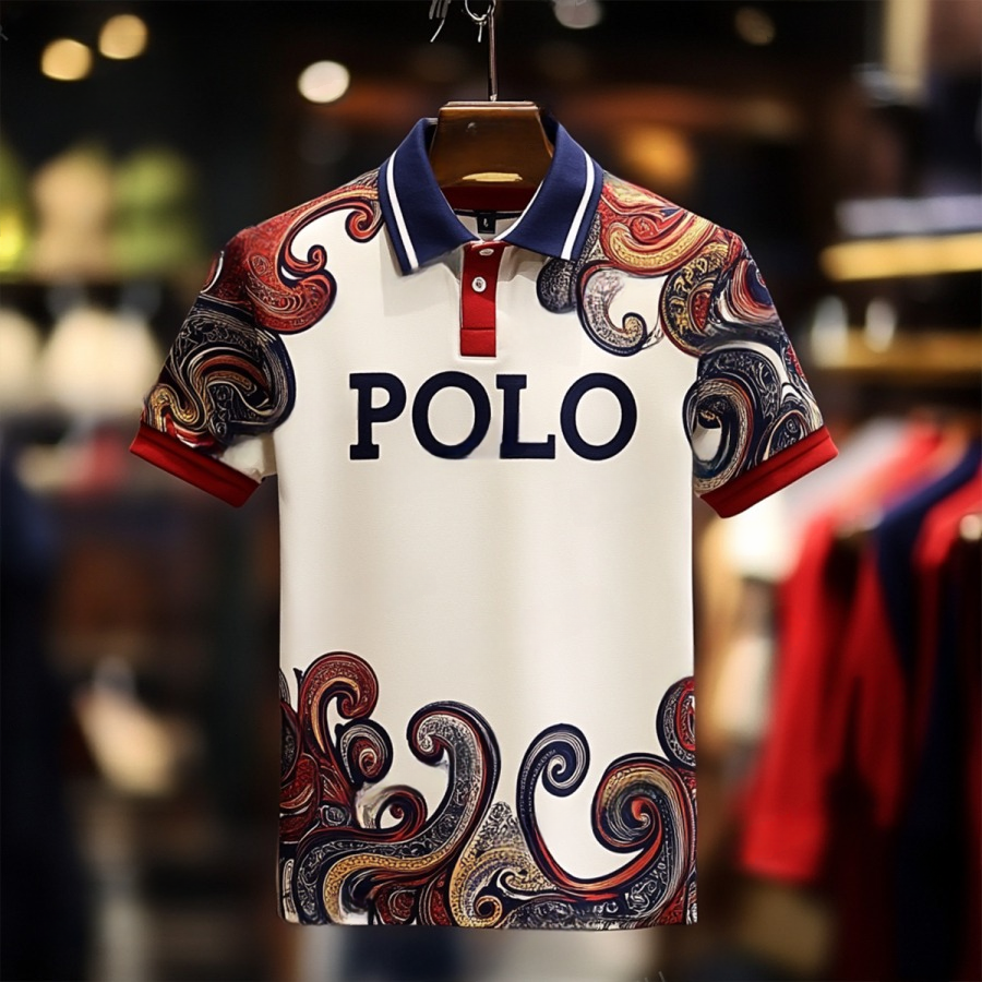 de lujo ejecutivo casual Vacation de manga corta camisa polo