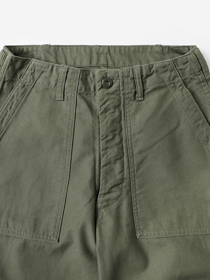 Retro de color sólido Multi-bolsillo Design casual Trousers para hombre