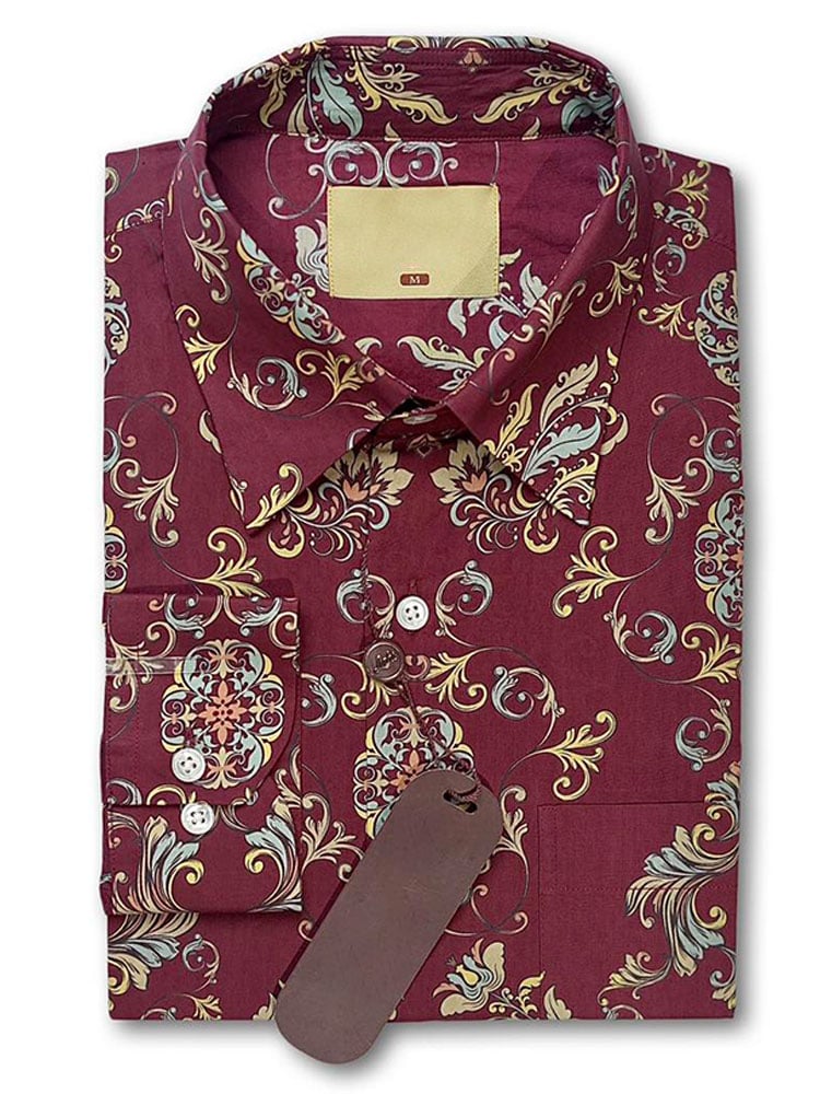 Camisa Western vintage estampado Waffle de manga corta para hombre