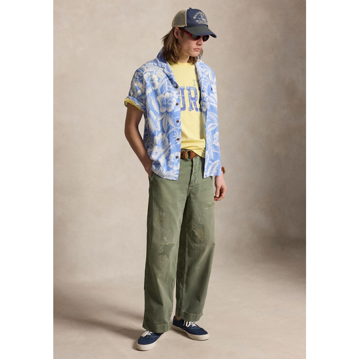 Tropical-Print Linen Shirt - 5